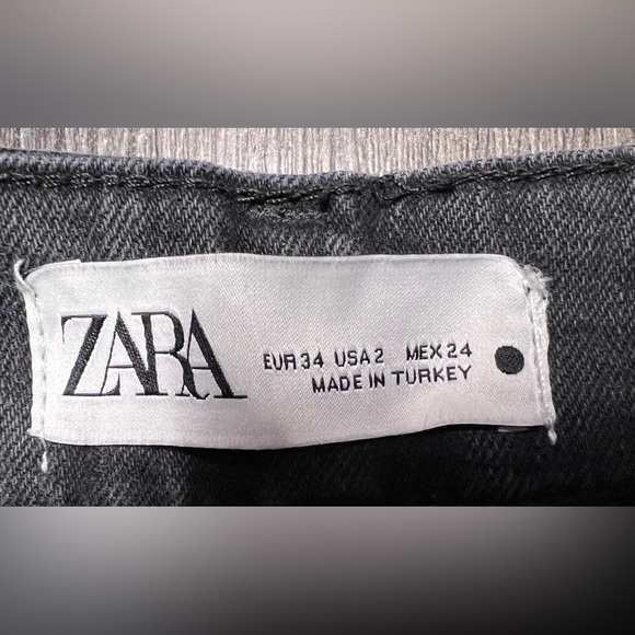 ZARA The Olivia JEANS Black HIGH RISE Split Hem WOMEN 2 - Picture 5 of 7